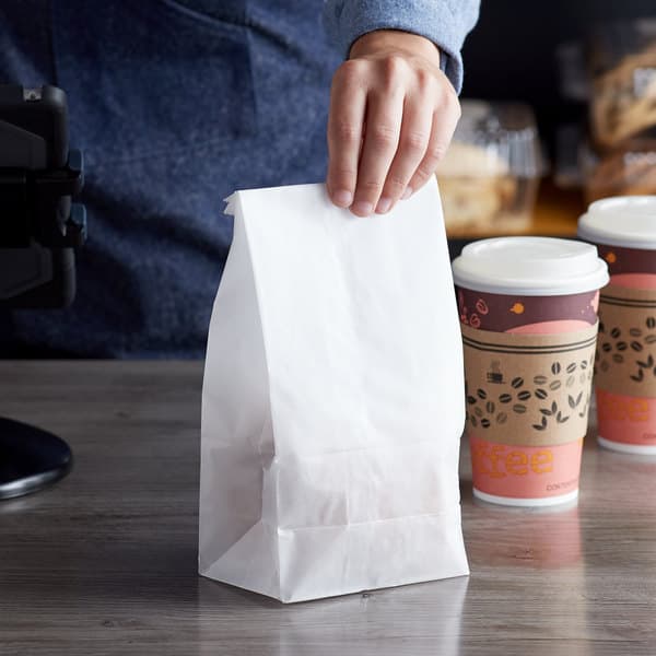 Bagcraft Packaging 300294 4 lb. Dubl-Wax® White Bag - Image 2