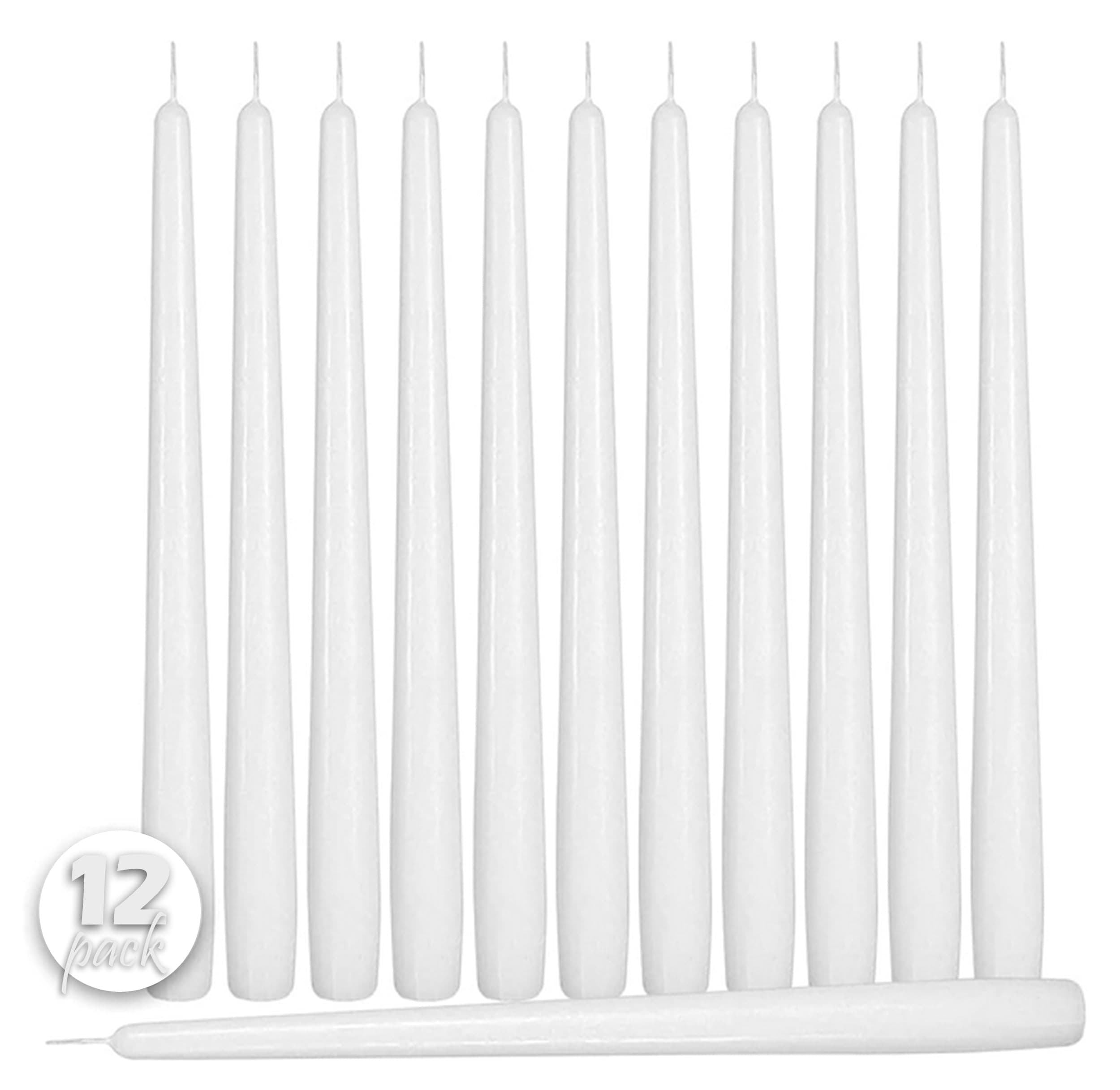 Fancyheat 12 White Taper Candles - Image 3