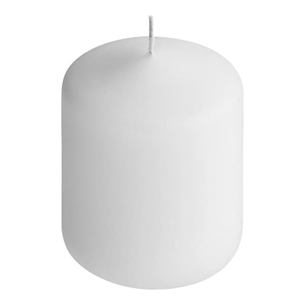 Fancyheat F445 3" x 3" White Wax Pillar Candle - Image 2