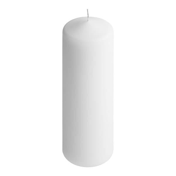 Fancyheat F455 3" x 9" White Wax Pillar Candle - Image 2