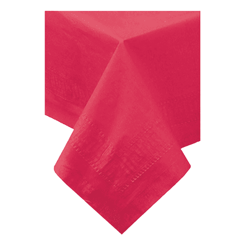 Hoffmaster 220611 54" x 108" Red Cellutex Tissue / Poly Paper Table Cover - Image 2