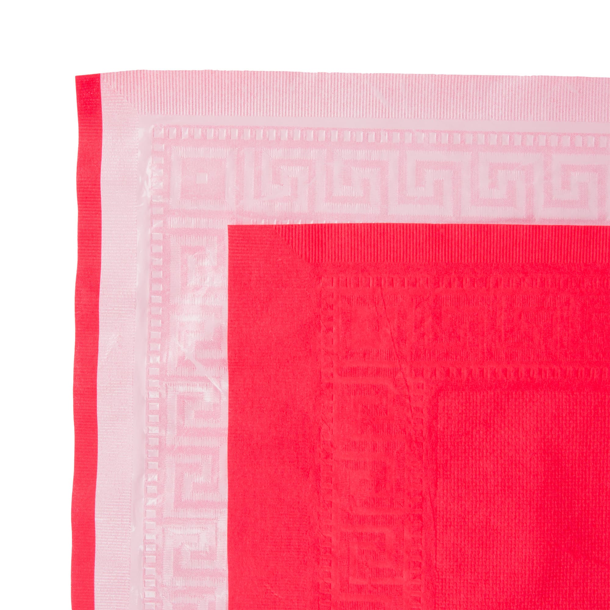 Hoffmaster 220611 54" x 108" Red Cellutex Tissue / Poly Paper Table Cover - Image 4