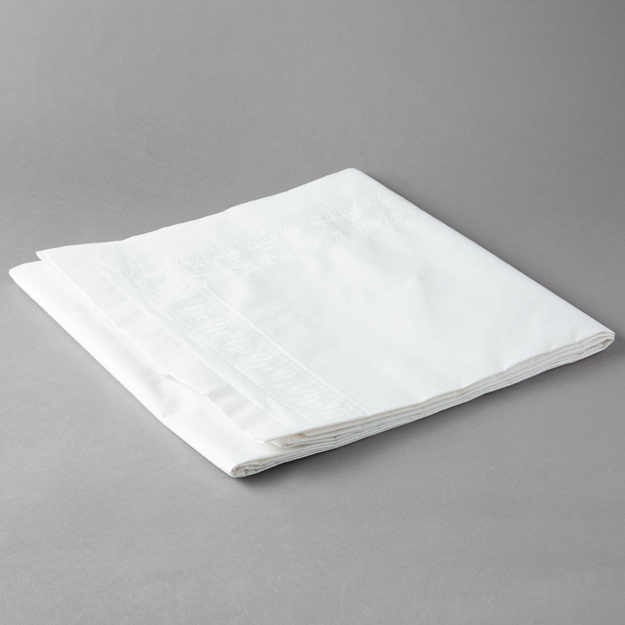 Hoffmaster 210130 54" x 108" White Cellutex Tissue / Poly Paper Table Cover - Image 7