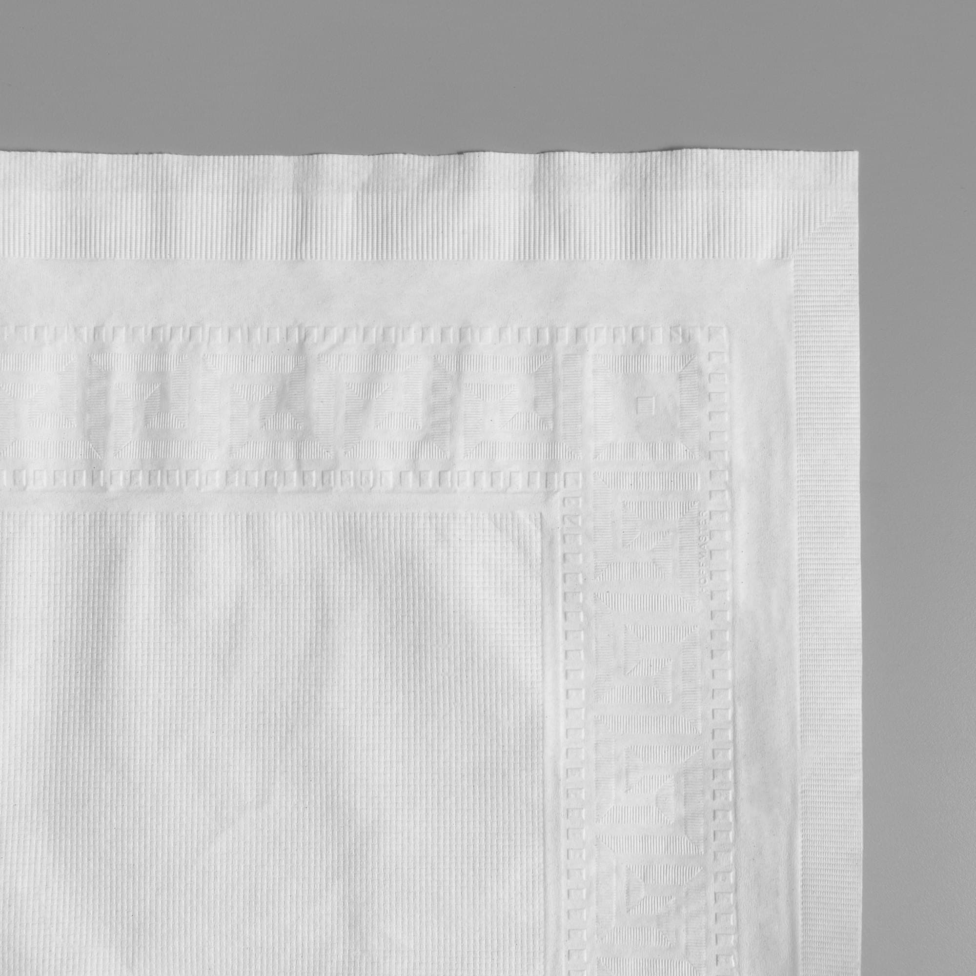 Hoffmaster 210046 54" x 54" White Cellutex Tissue / Poly Paper Table Cover - Image 5