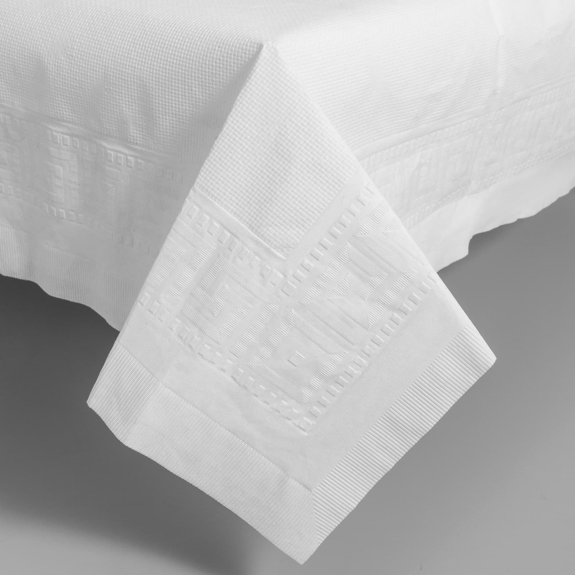 Hoffmaster 210046 54" x 54" White Cellutex Tissue / Poly Paper Table Cover - Image 7