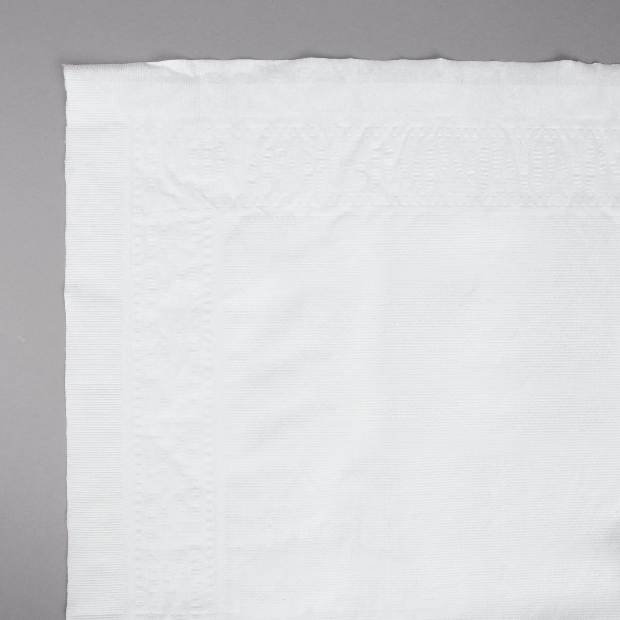 Hoffmaster 210086 82" x 82" White Cellutex Tissue / Poly Paper Table Cover - Image 5