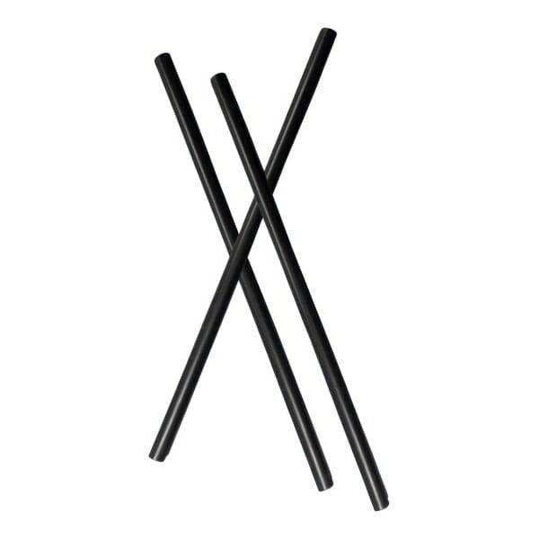 StrawFish 5.75" Black Unwrapped Cocktail Straw