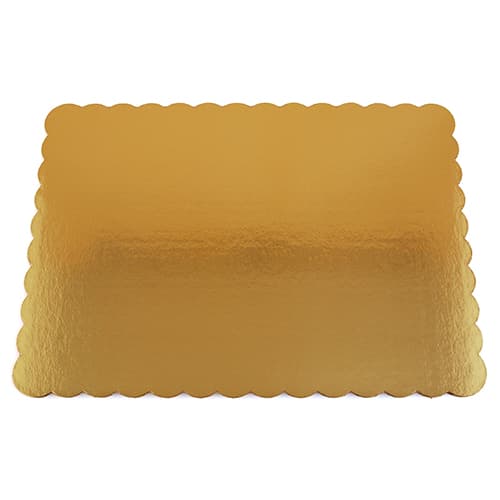 Southern Champion 1/2 Scalloped Metallic Gold Cake Pad - Image 2