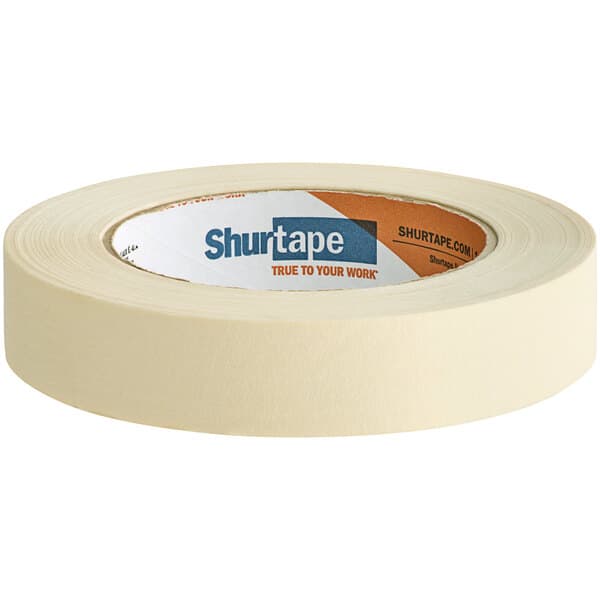 Shurtape CP 083 1" x 60 Yards Natural Utility Grade Masking Tape 100530 - Image 2