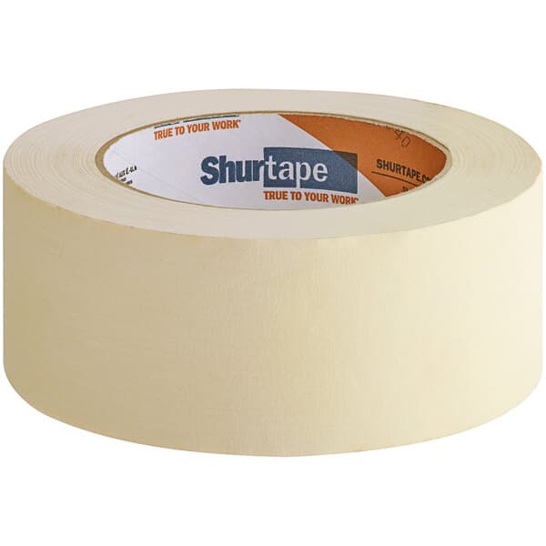 Shurtape CP 083 1 7/8" x 60 Yards Natural Utility Grade Masking Tape 101536 - Image 2