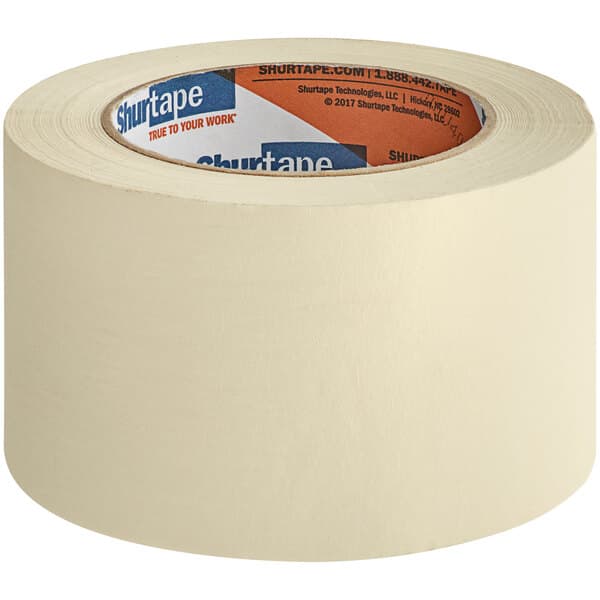 Shurtape CP 083 2 7/8" x 60 Yards Natural Utility Grade Masking Tape 101540 - Image 2