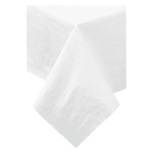 Hoffmaster 210130 54" x 108" White Cellutex Tissue / Poly Paper Table Cover