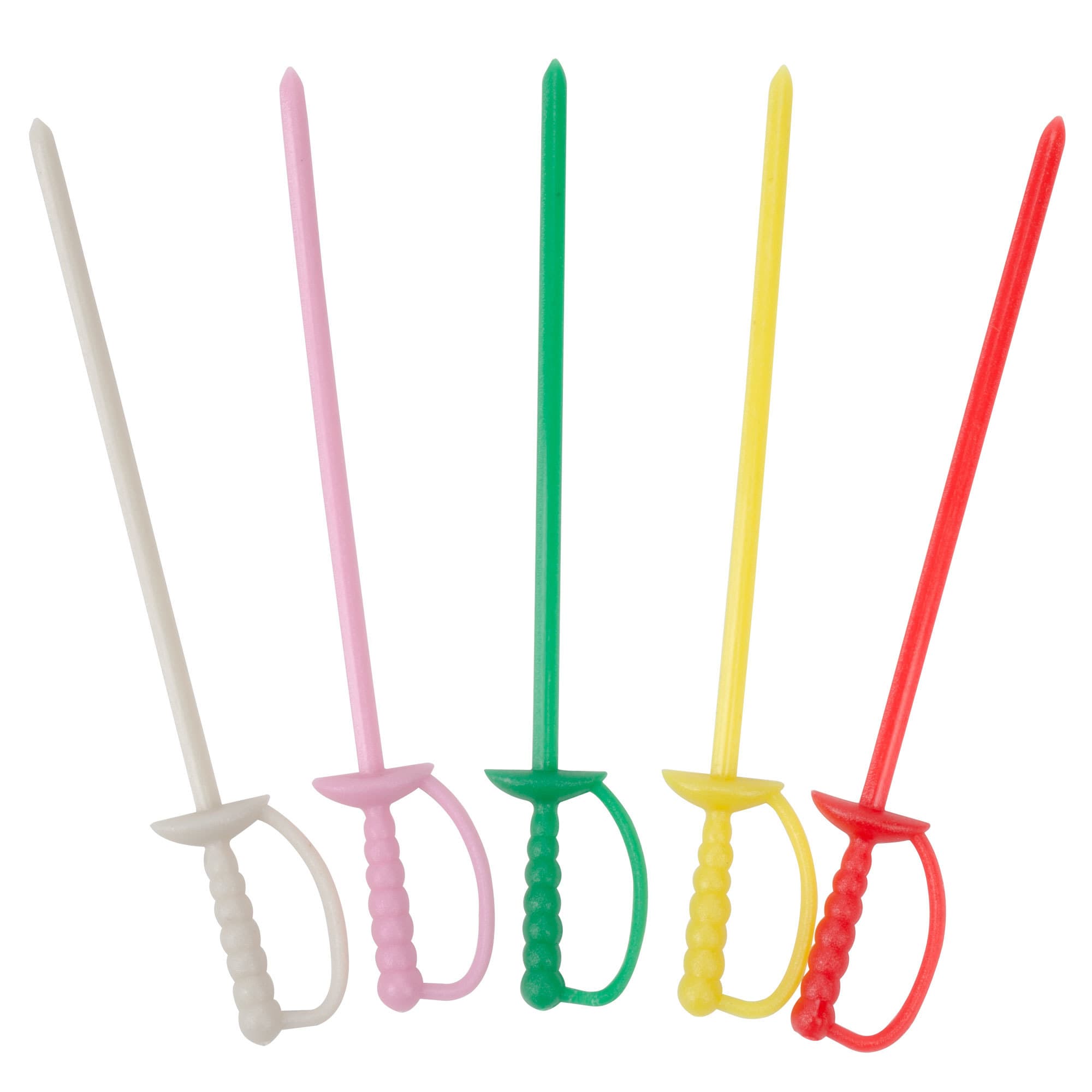AmerCare Royal RP147 3 1/4" Plastic Sword Colored Food Pick