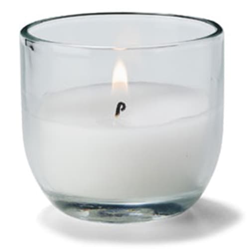 FancyHeat CaterLites 5 Hour Clear Wax Filled Glass Candle