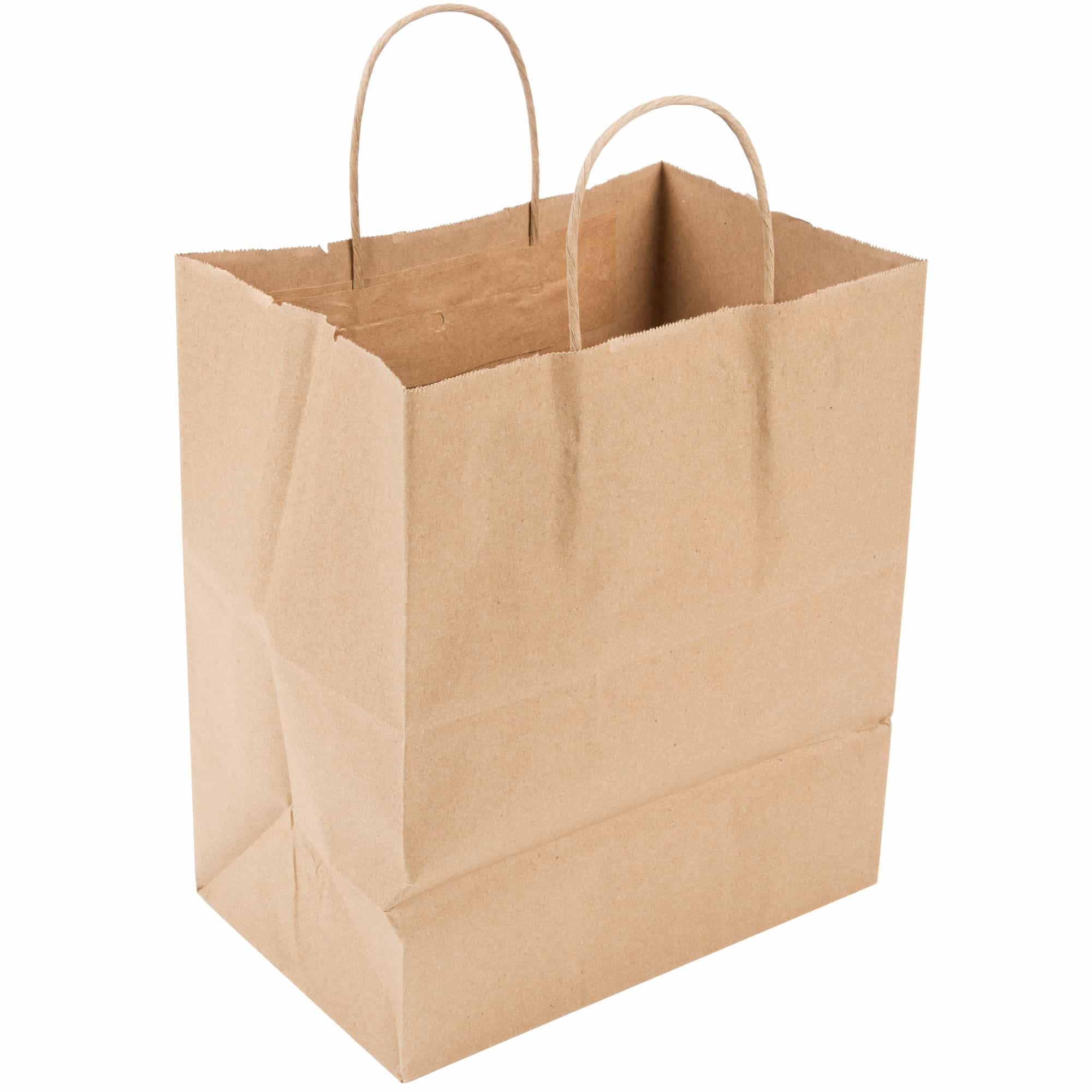10" x 7" x 12" Kraft Paper Bag with Handles