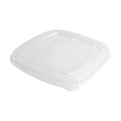 Clear Flat Lid - fits 16 oz Square Fiber Bowl