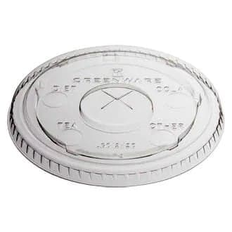 Clear PLA Lid with Straw Slot - fits 12 oz Clear Cold Cups