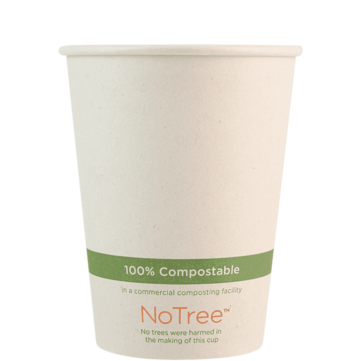 12 oz Compostable Paper Hot Cup, Natural