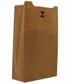 4 3/4" x 2 15/16" x 8 9/16" Kraft Paper Bag