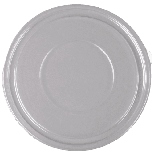 Flat PET Lid - fits 64-80 oz Round PET Bowls