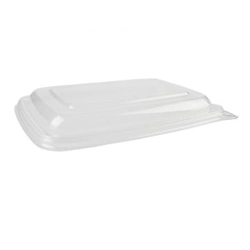Flat PET Lid - fits 30 oz Fiber Rectangle Container