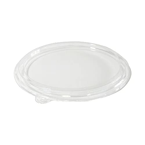 Flat PET Lid - fits 16 oz Wide Round Pulp Bowl