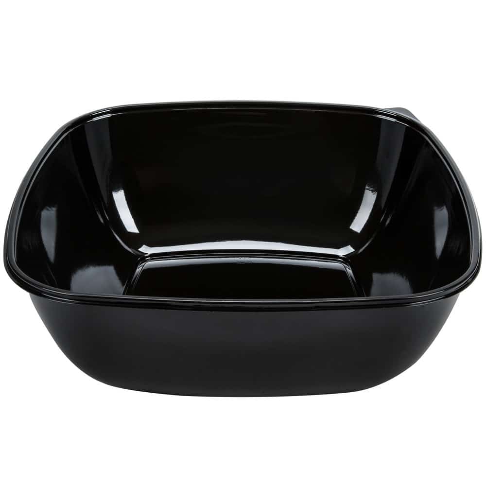 320 oz Square PET Bowl, Black