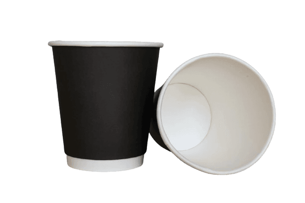 10 oz PE Lined Double Wall Paper Hot Cup, Black