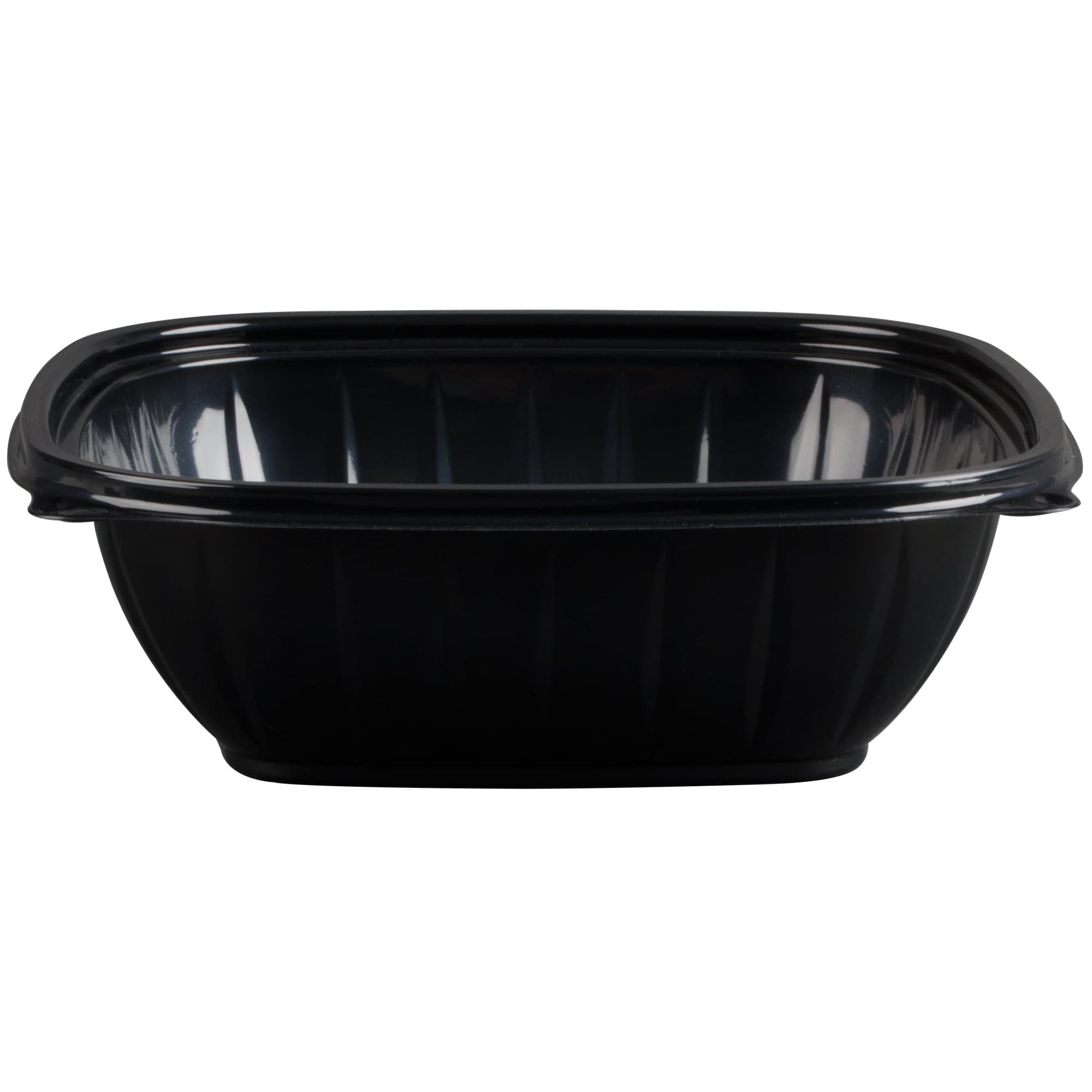 Dart B48SB PresentaBowls Pro 48 oz. Black Square Plastic Bowl