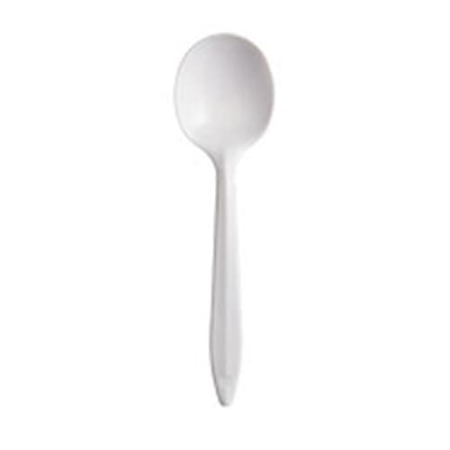 Dart SU6BW Medium Weight White Plastic Soup Spoon