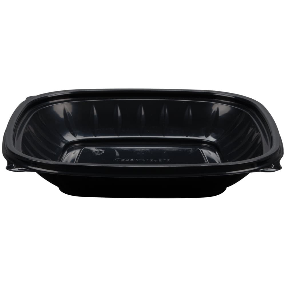 Dart B24SB PresentaBowls Pro 24 oz. Black Square Plastic Bowl