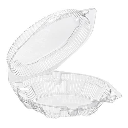 Inline Plastics 8" Hinged PET Plastic Pie Container