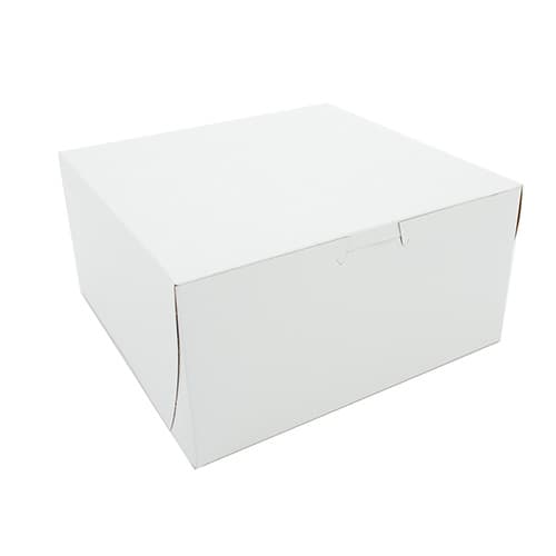 Southern Champion 8" x 8" x 4" White Non-Window Bakery Box