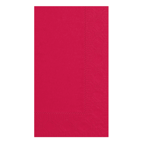 Hoffmaster 15" x 17" Regal Embossed 2-Ply Red Dinner Napkins