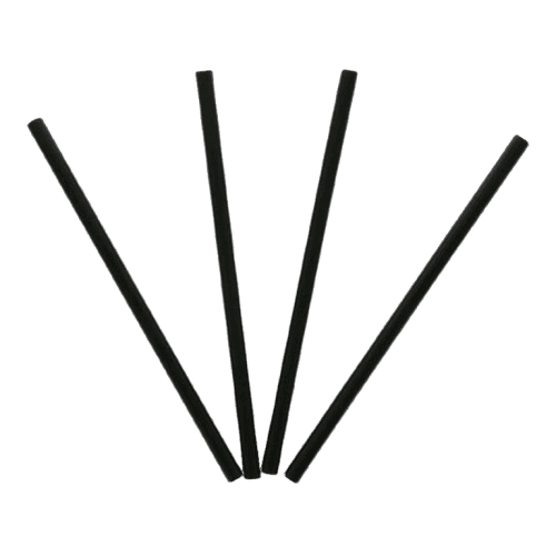 AmerCare 5.75" Jumbo Black Polypropylene Straw