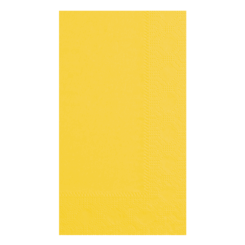 Hoffmaster 15" x 17" Regal Embossed 2-Ply Sun Yellow Dinner Napkins