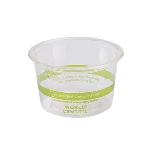 World Centric® 4 oz Clear PLA Portion Cup/Parfait Insert