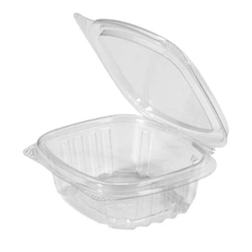 Genpak AD04 4 oz. Secure Seal® Clear Hinged Deli Container