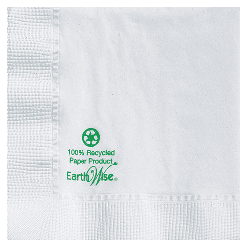 Hoffmaster 5 " Earth Wise 2-Ply White Beverage Napkins