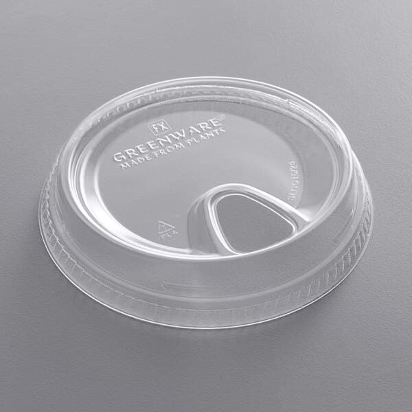 Fabri-Kal SLGC16/24 Greenware 16 and 24 oz. Clear Plastic Strawless / Sip Lid