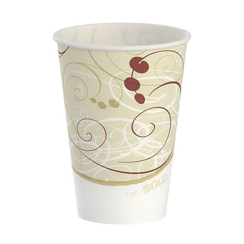 Solo R7N-J8000 Symphony 7 oz. Wax Treated Paper Cold Cup
