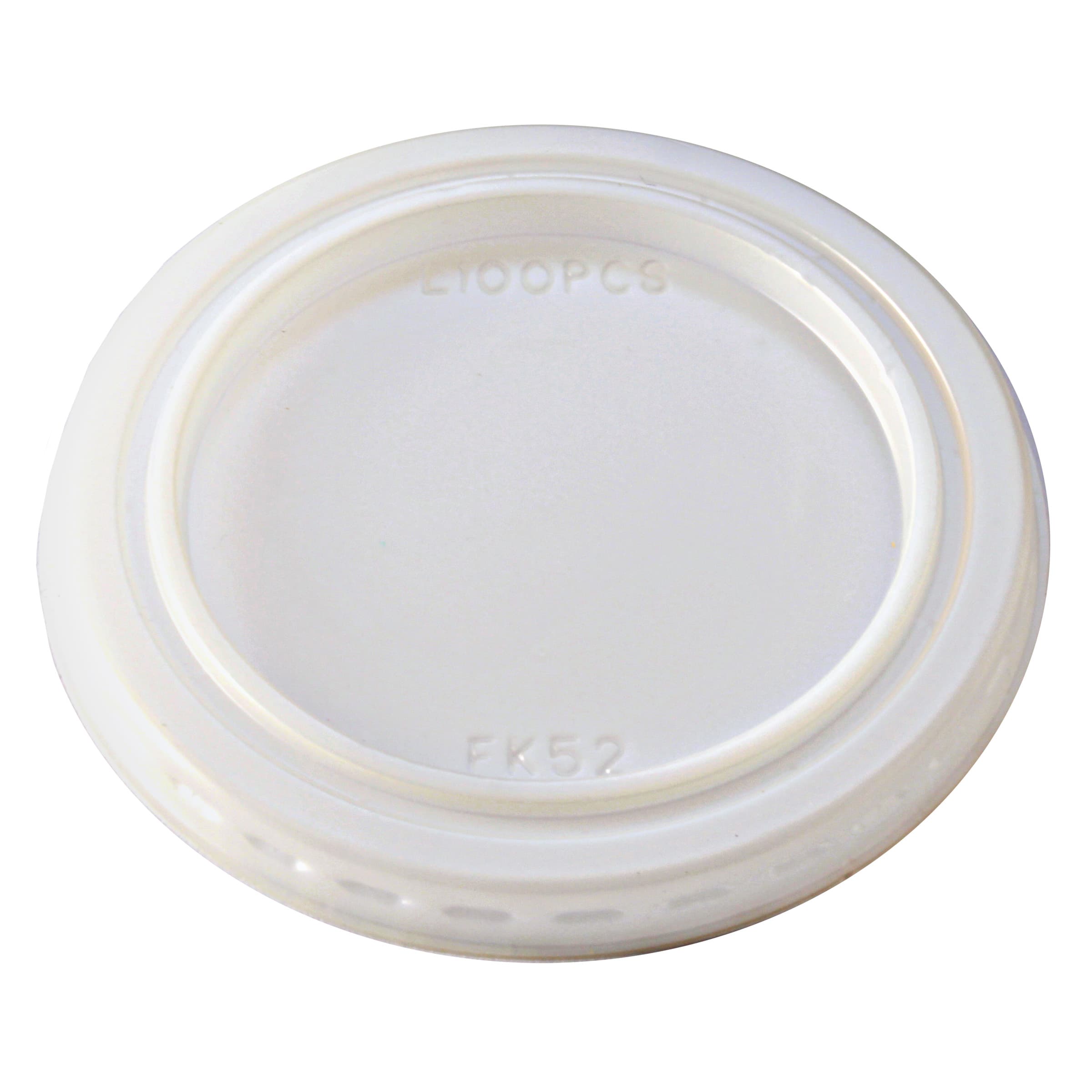 Fabri-Kal L100PCS Translucent Polystyrene Lid For 1 oz. Squat Portion Cup