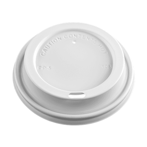 10/12/16/20/24 oz Dome/White Polypropylene Sip Thru Lid