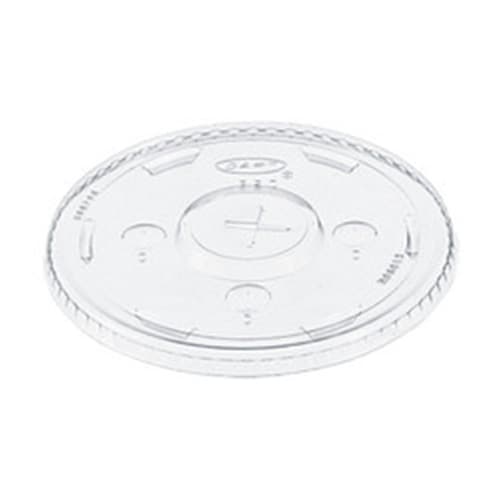 Dart Conex L32C Clear Plastic Lid with Straw Slot