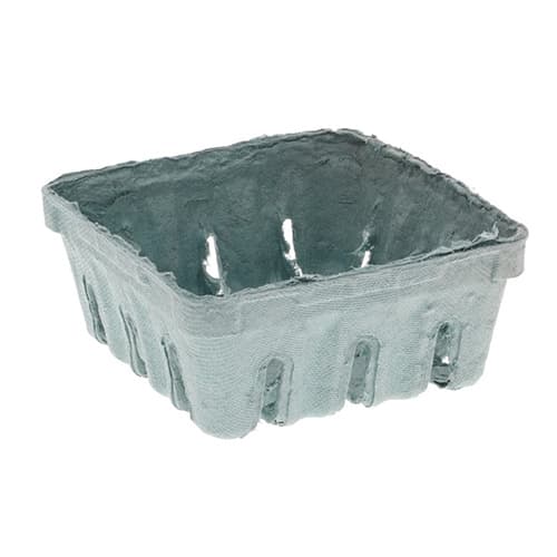 Pactiv 1/2 Pint Green Molded Pulp Berry / Produce Basket