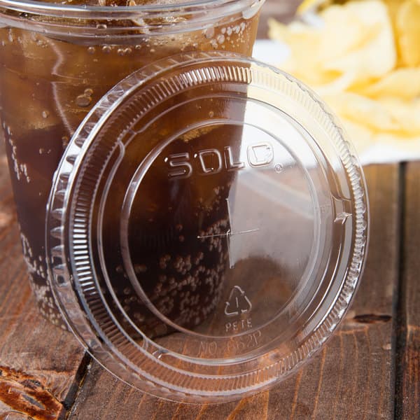 Solo 662TS Clear Plastic Lid with Straw Slot