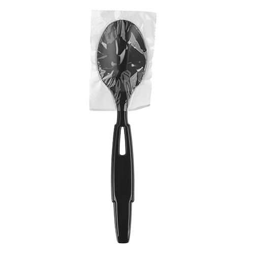 Dixie Ultra® Smartstock® Series-W Black Heavy Weight Polypropylene Plastic Wrapped Teaspoon