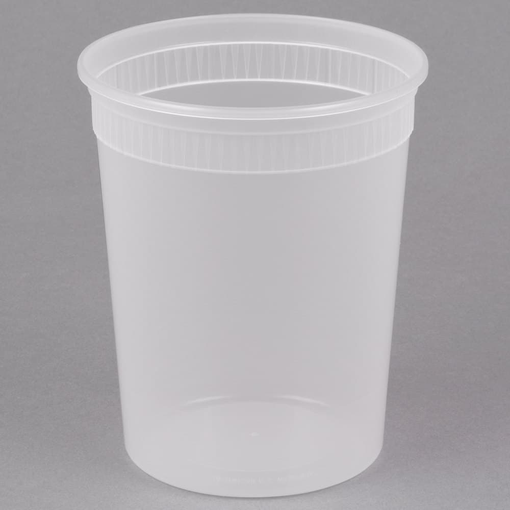 32 oz. Translucent Round Hi-Heat Microwavable Deli Container