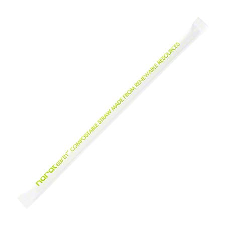Karat® Earth® Paper Wrapped Jumbo PLA Straw - 7.75", Clear