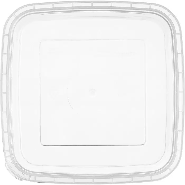 Elfe Plastik Clear Lid - fits 8-16 oz Square Containers